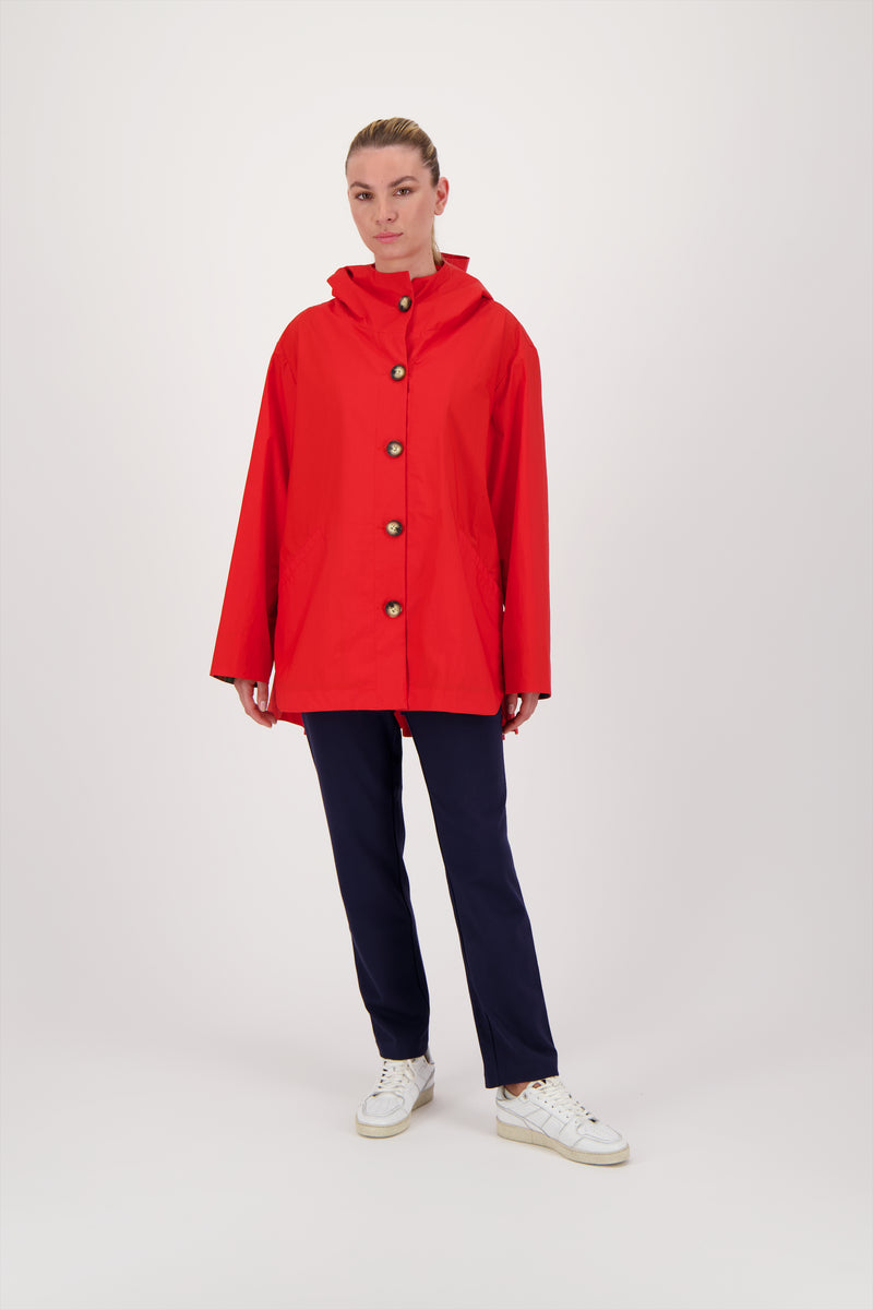 PARKA DÉPERLANTE LAURA EN COTON ORANGE