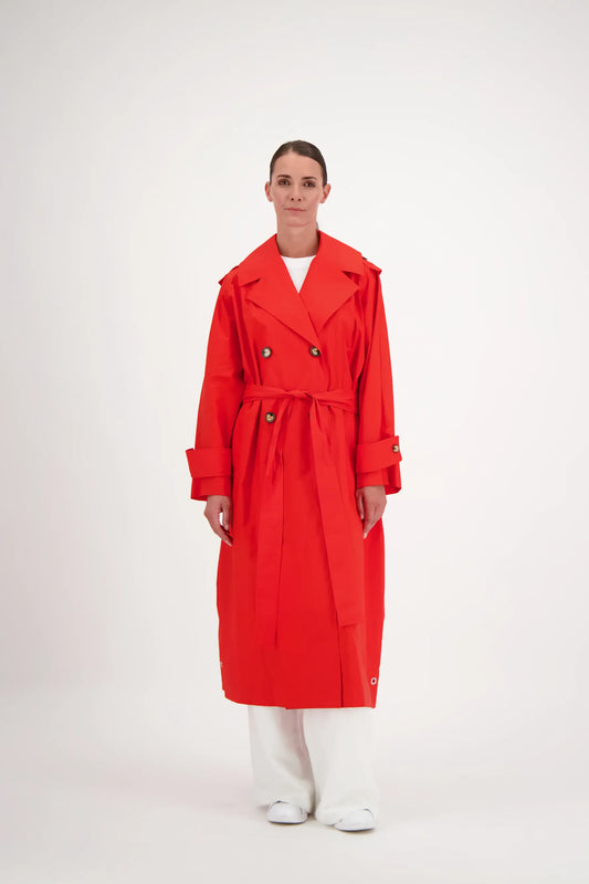 TRENCH LEA TER EN COTON & POLYAMIDE DÉPERLANTS