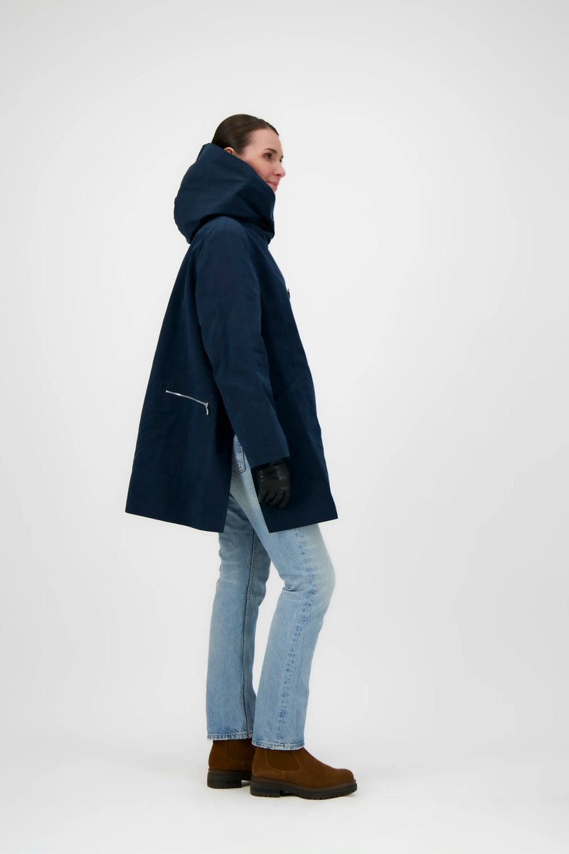 PARKA LENA en coton déperlant encre