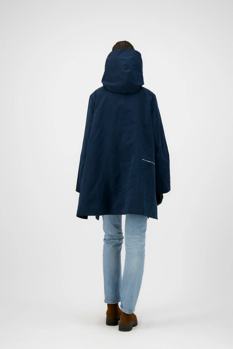 PARKA LENA en coton déperlant encre