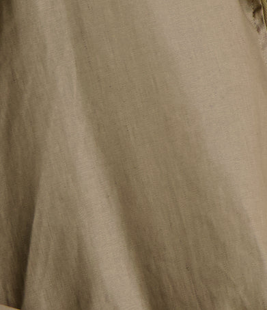 PARKA DÉPERLANTE MINA EN LIN ENDUIT ET COTON ARGILE