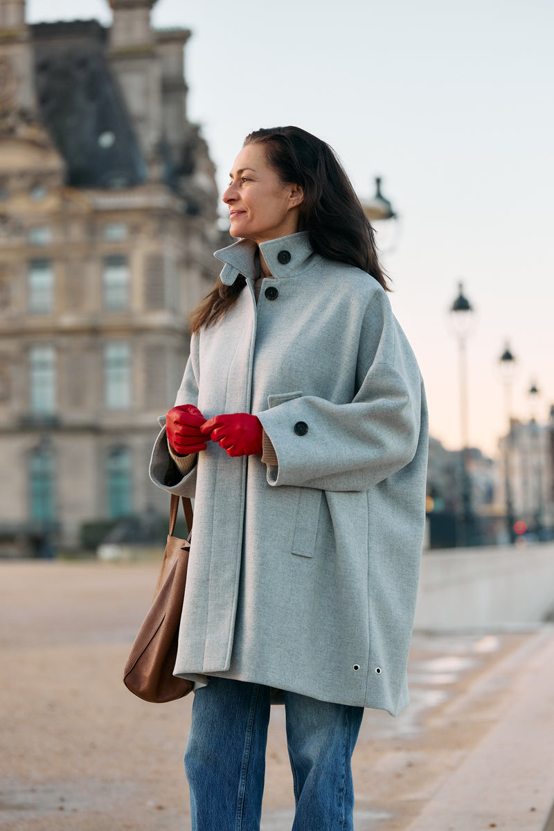 MANTEAU AVERSE EN LAINE