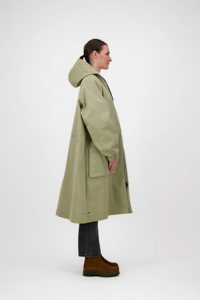 PARKA MARTA en coton déperlant taupe
