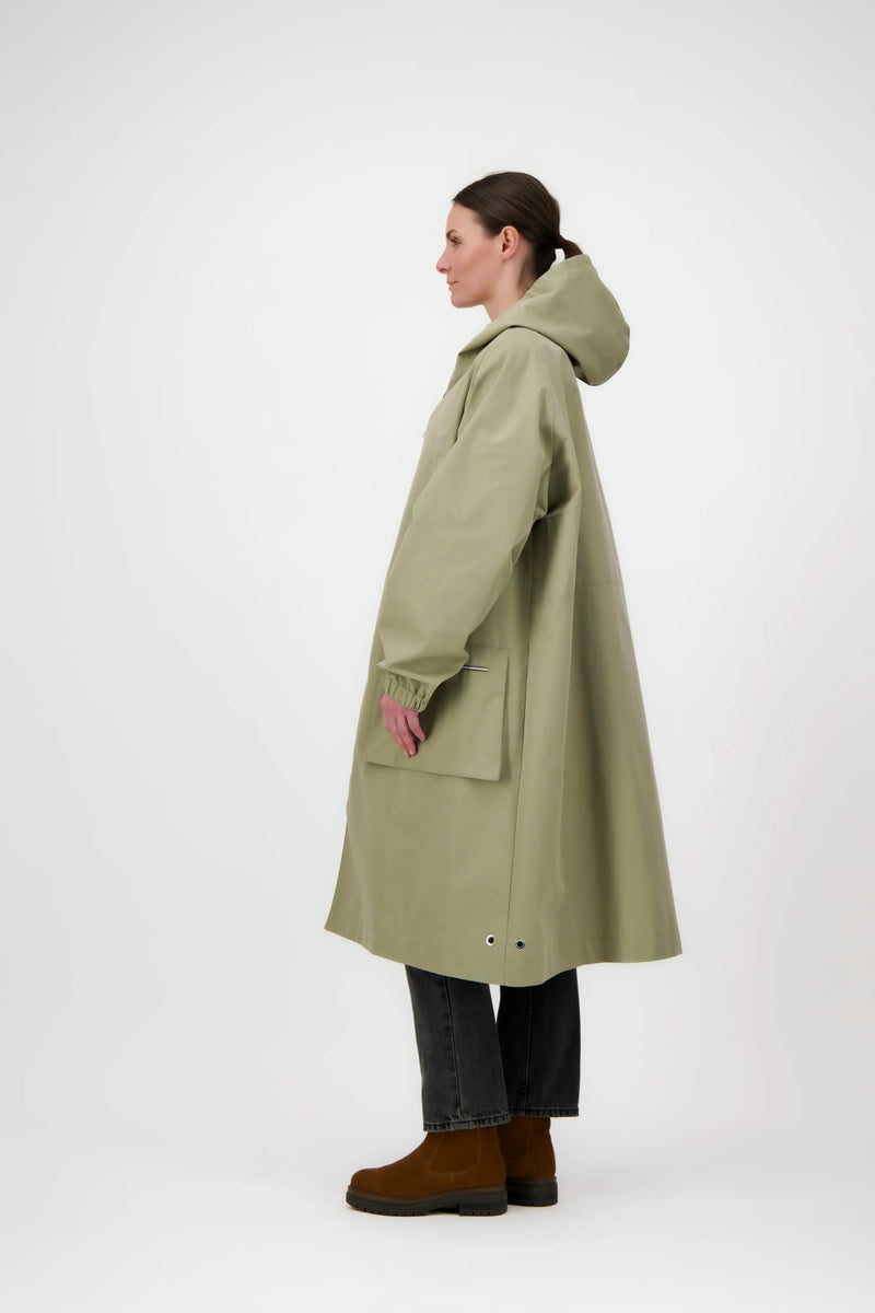 PARKA MARTA en coton déperlant taupe