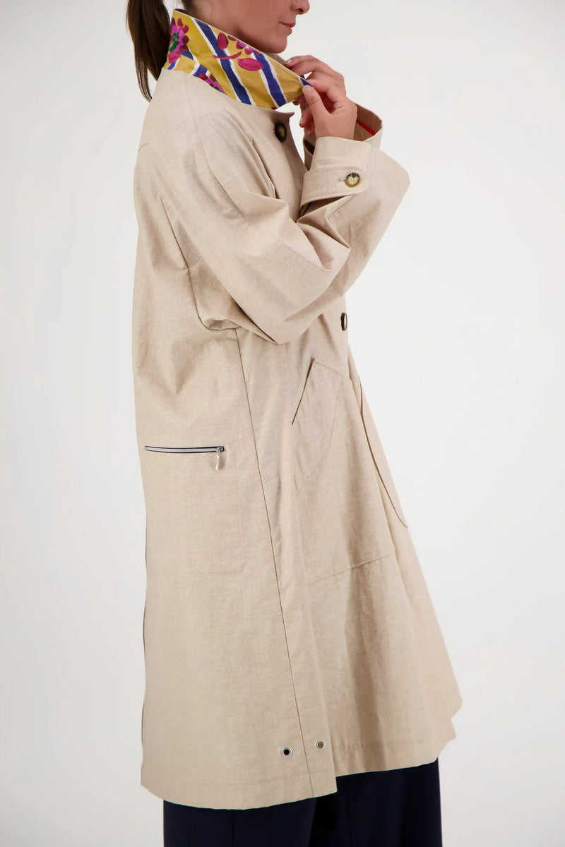 PARKA MAX LIB EN LIN & COTON DÉPERLANTS