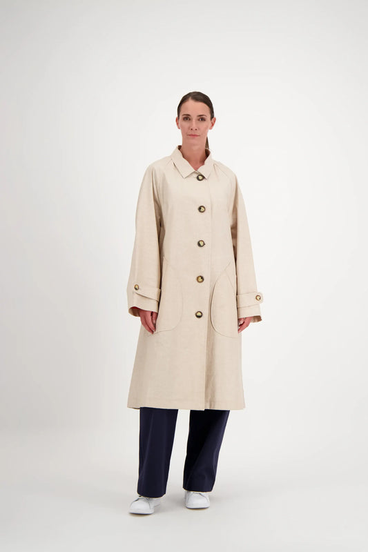 PARKA MAX LIB EN LIN & COTON DÉPERLANTS