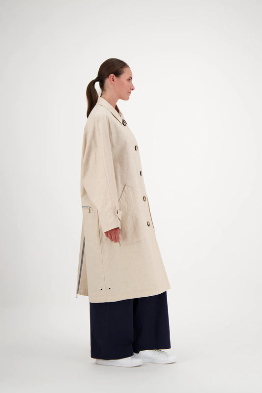 PARKA MAX LIB EN LIN & COTON DÉPERLANTS