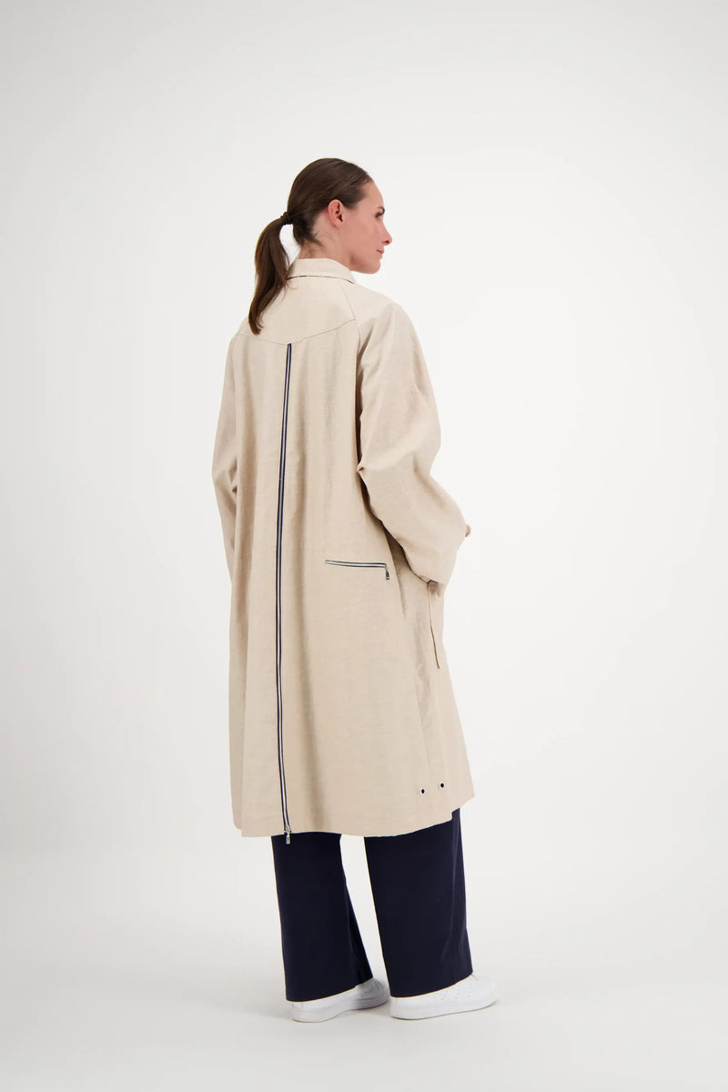 PARKA MAX LIB EN LIN & COTON DÉPERLANTS
