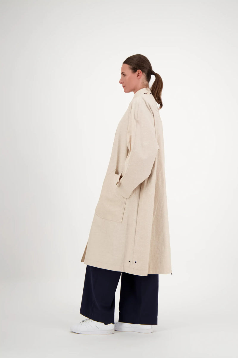 PARKA MAX LIB EN LIN & COTON DÉPERLANTS