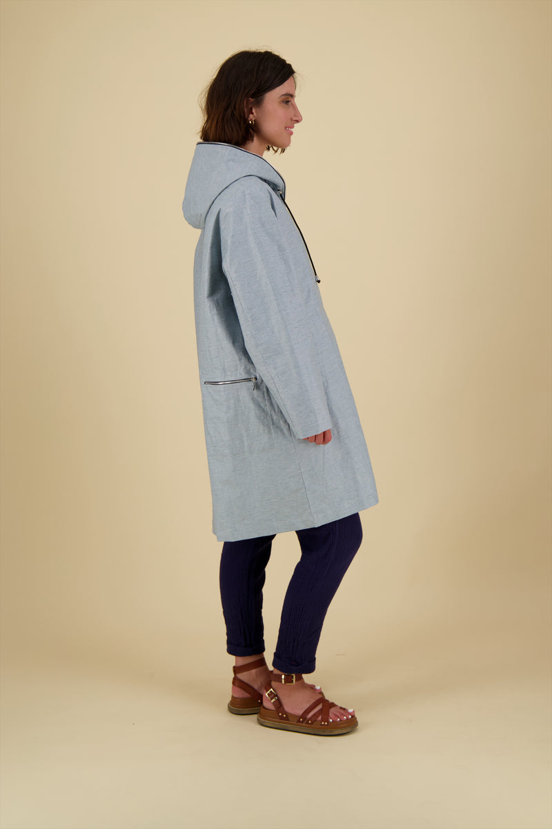 PARKA MINA LIC EN COTON & LIN DÉPERLANTS