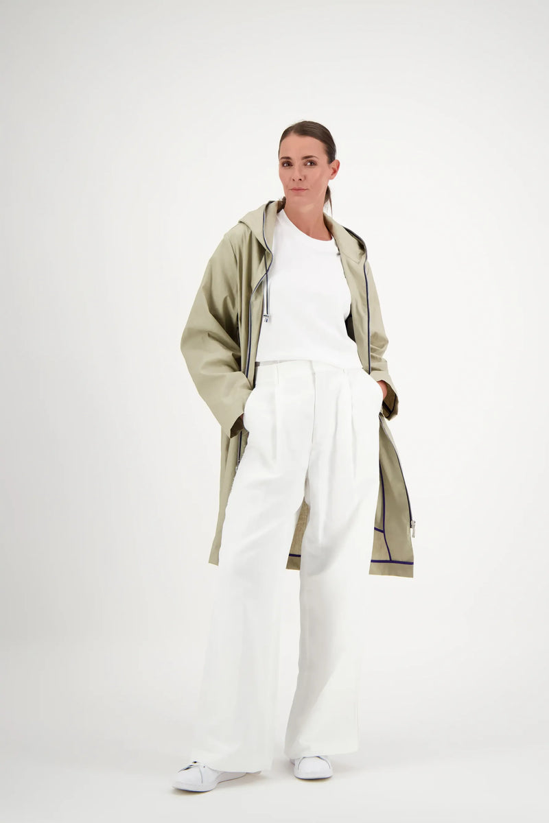 PARKA DÉPERLANTE MINA EN LIN ENDUIT SABLE