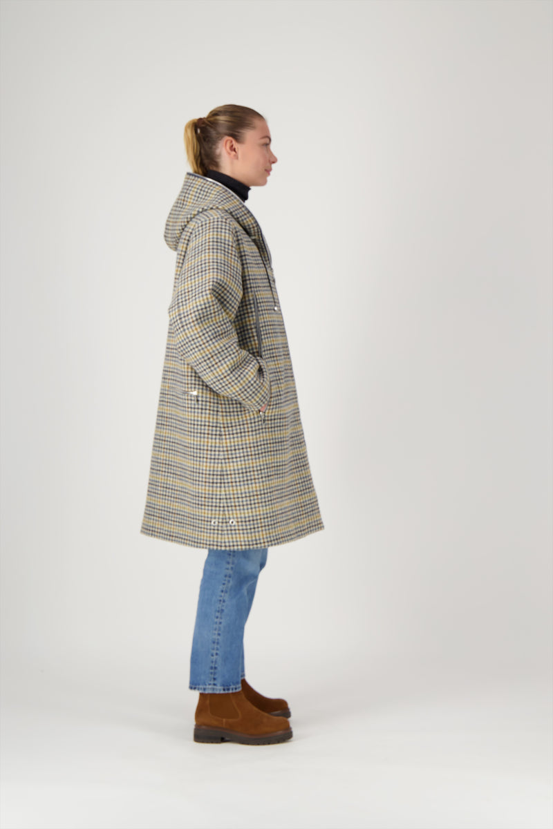 PARKA NINON en lainage pied de poule