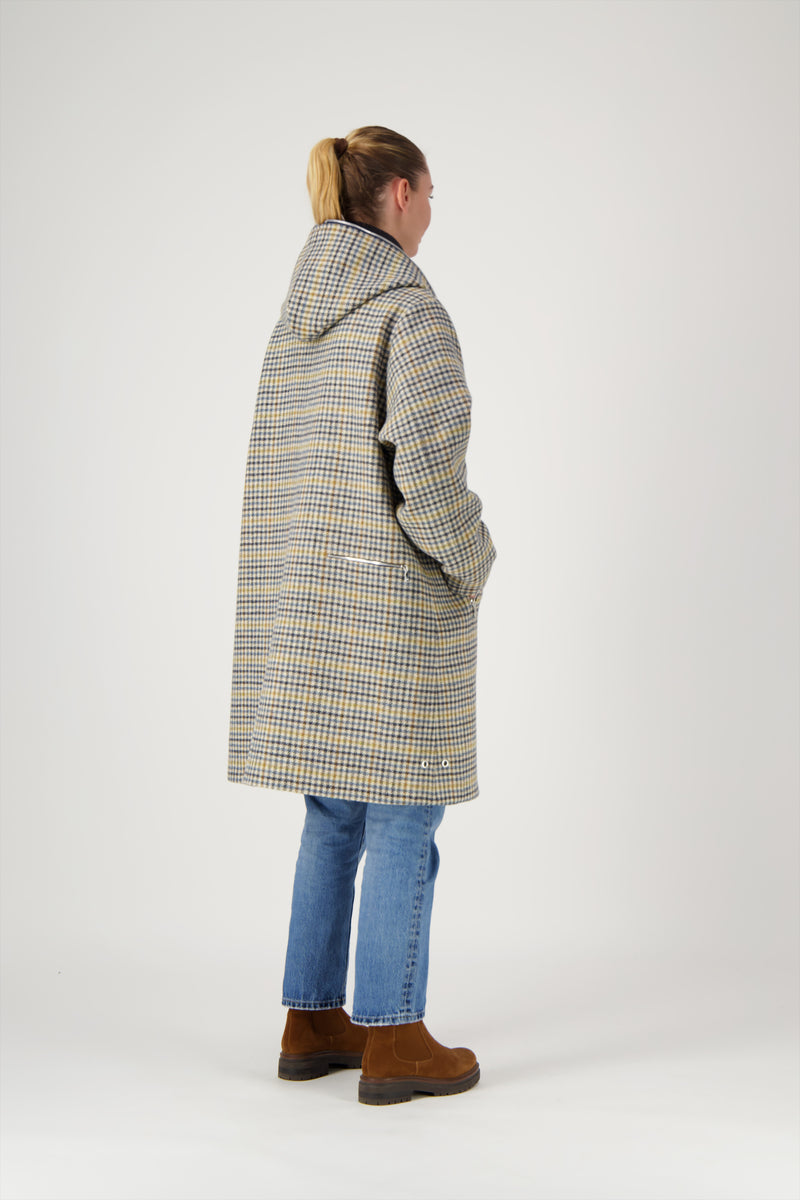 PARKA NINON en lainage pied de poule