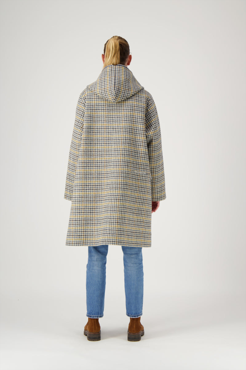 PARKA NINON en lainage pied de poule