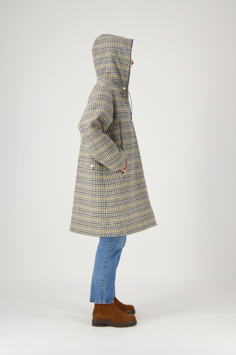 PARKA NINON en lainage pied de poule