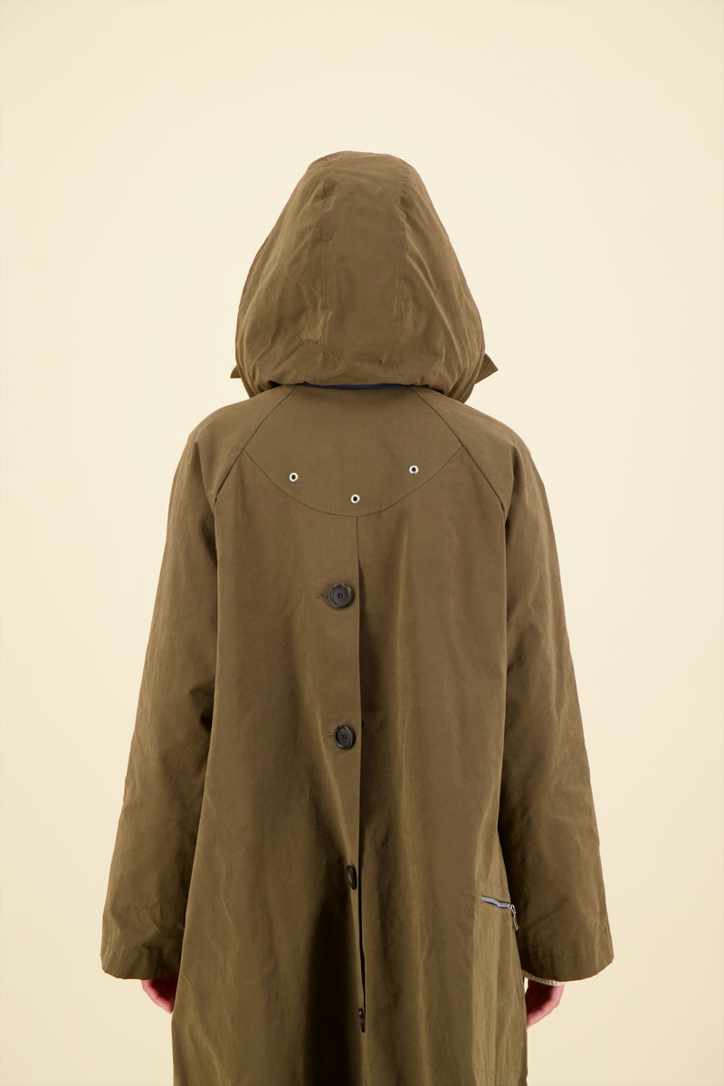 TRENCH OHIO en coton déperlant coloris gris bronze