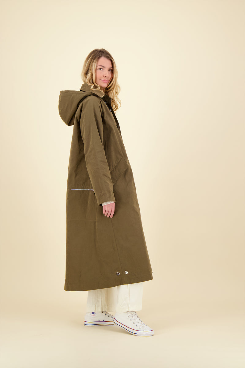 TRENCH OHIO en coton déperlant coloris gris bronze