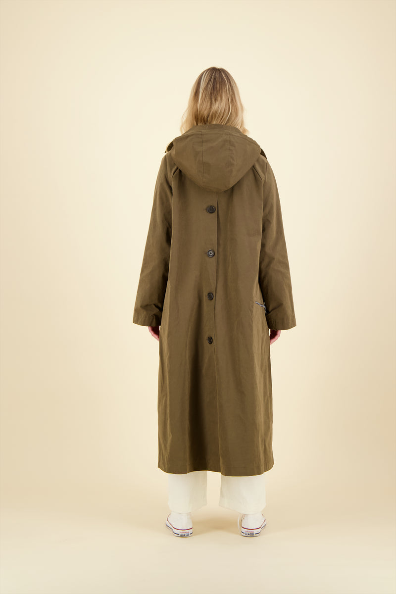 TRENCH OHIO en coton déperlant coloris gris bronze