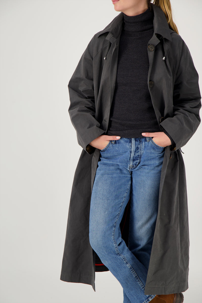 TRENCH OHIO en coton déperlant coloris gris