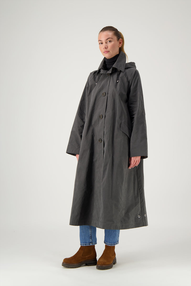 TRENCH OHIO en coton déperlant coloris gris