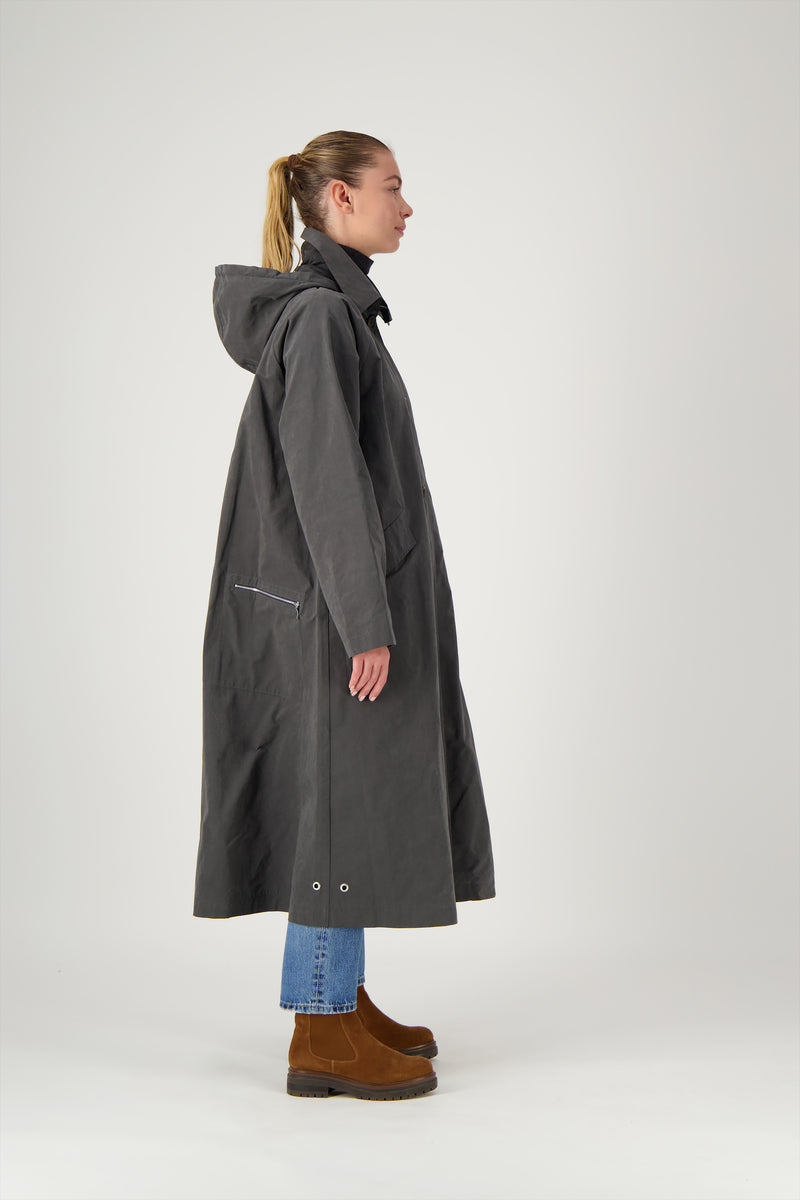 TRENCH OHIO en coton déperlant coloris gris