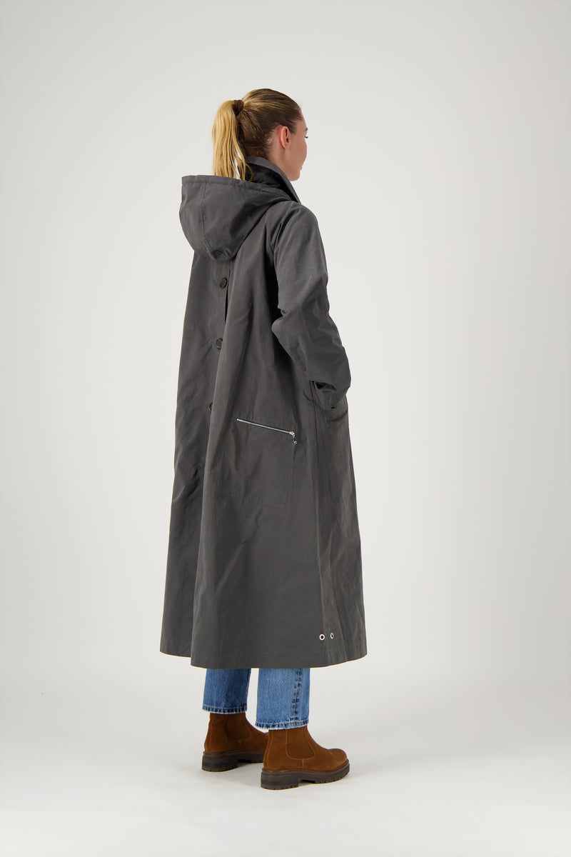 TRENCH OHIO en coton déperlant coloris gris