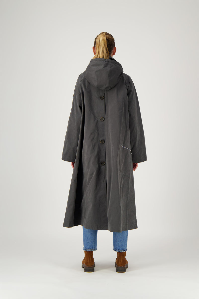 TRENCH OHIO en coton déperlant coloris gris