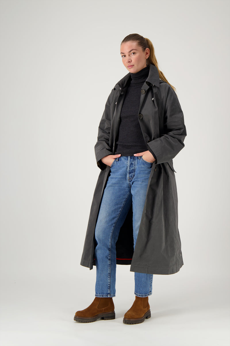 TRENCH OHIO en coton déperlant coloris gris