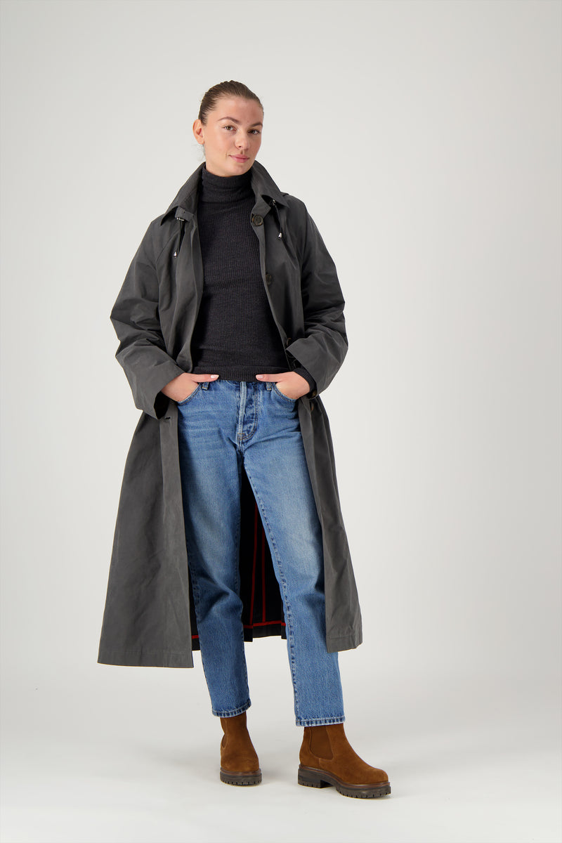 TRENCH OHIO en coton déperlant coloris gris