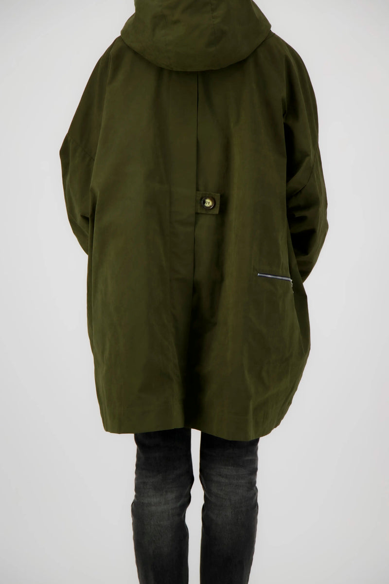 PARKA ORAGE en coton déperlant kaki