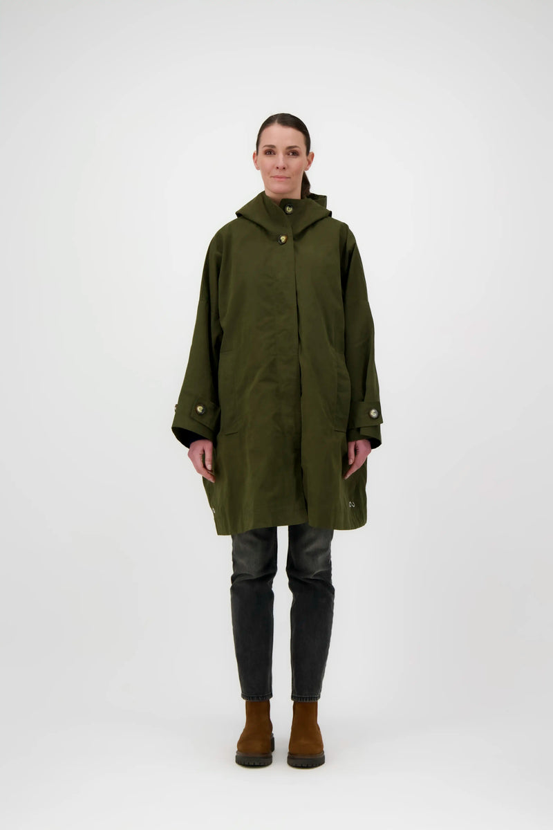 PARKA ORAGE en coton déperlant kaki