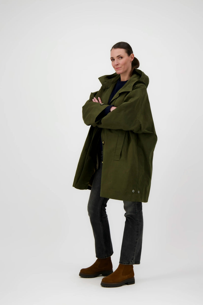 PARKA ORAGE en coton déperlant kaki