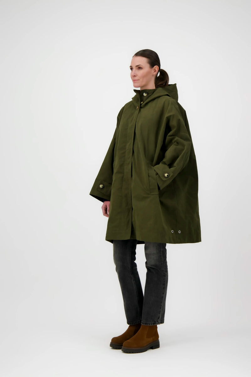 PARKA ORAGE en coton déperlant kaki