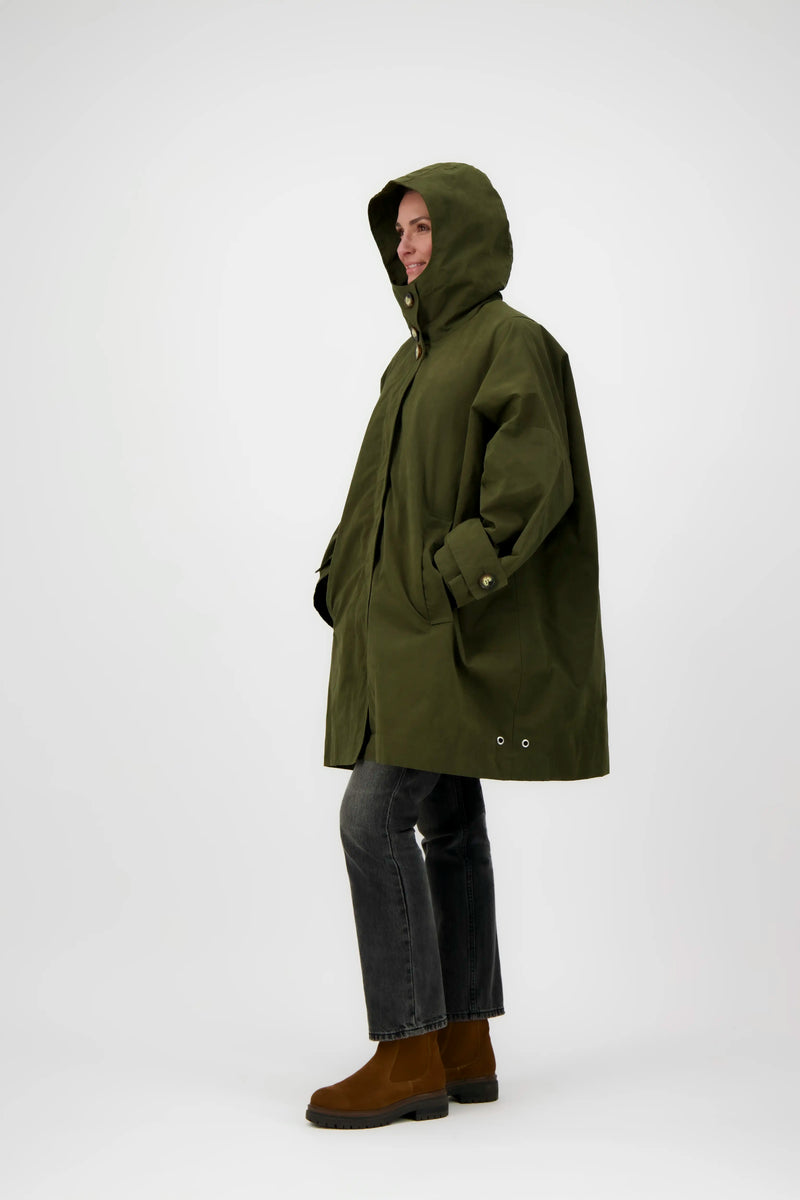 PARKA ORAGE en coton déperlant kaki