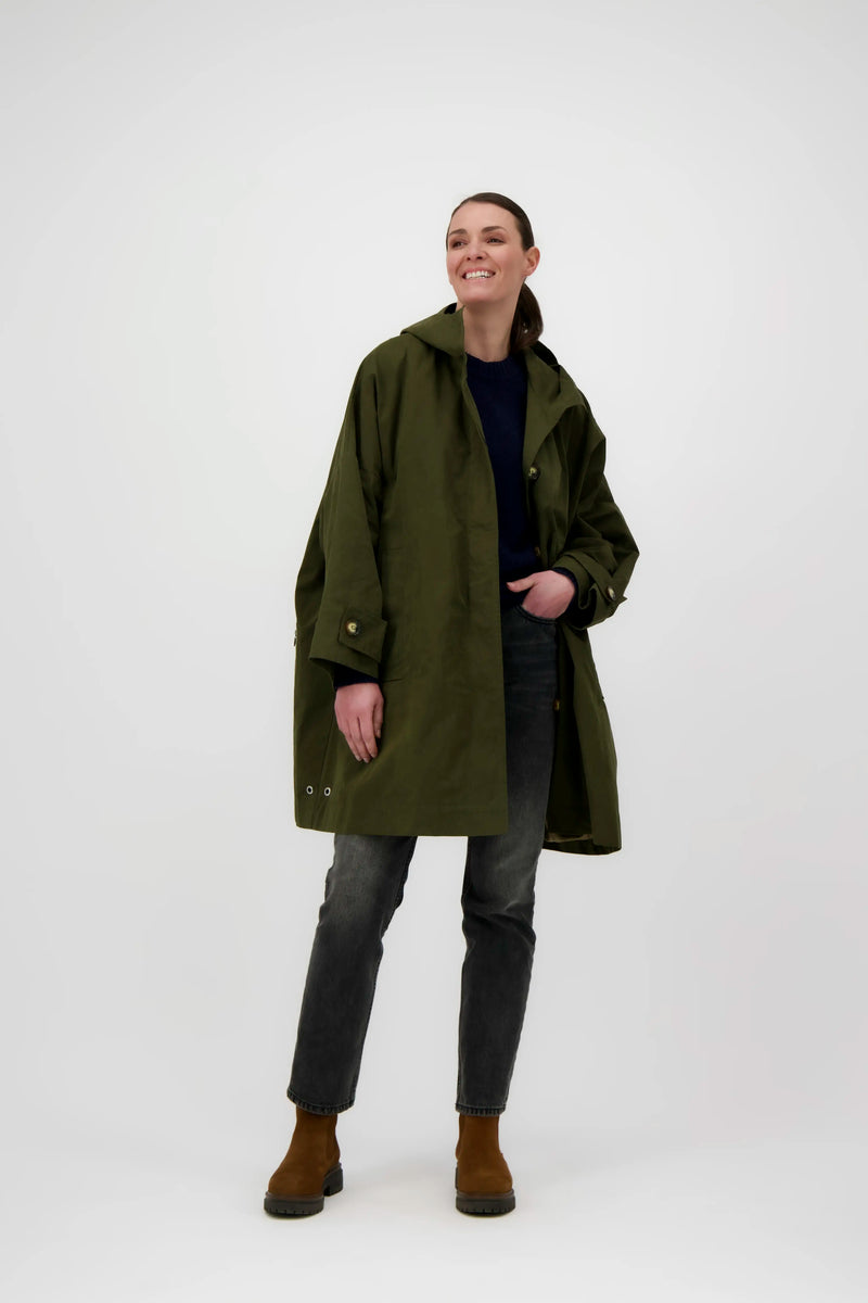 PARKA ORAGE en coton déperlant kaki