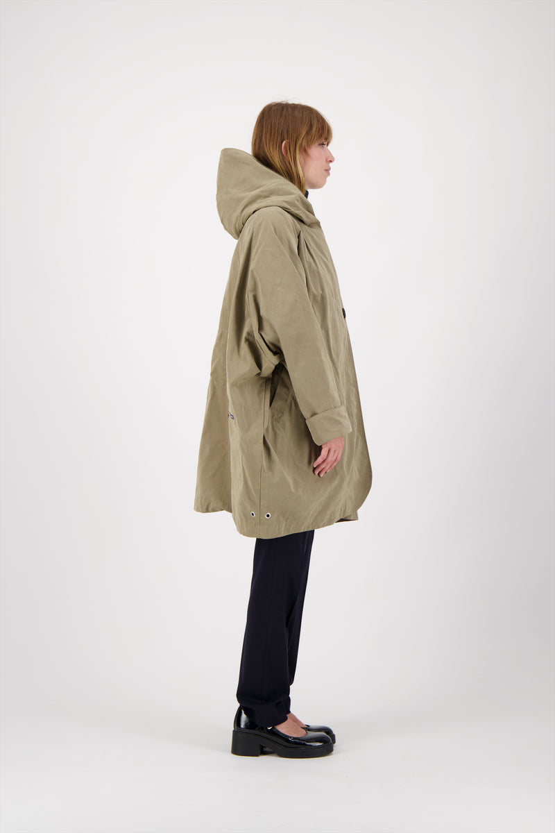 PARKA PAOLA en coton déperlant coloris taupe