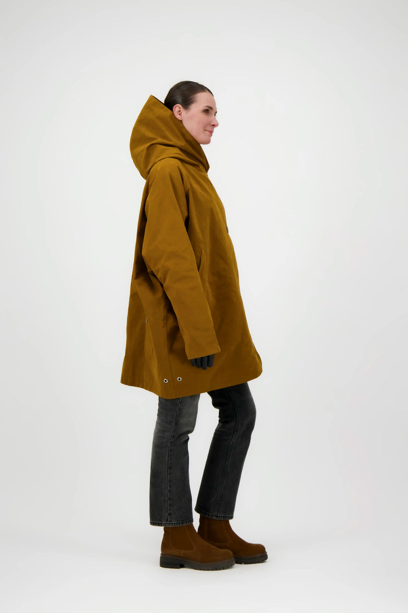 PARKA PAOLA en coton déperlant caramel