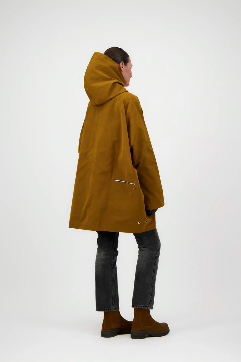 PARKA PAOLA en coton déperlant caramel