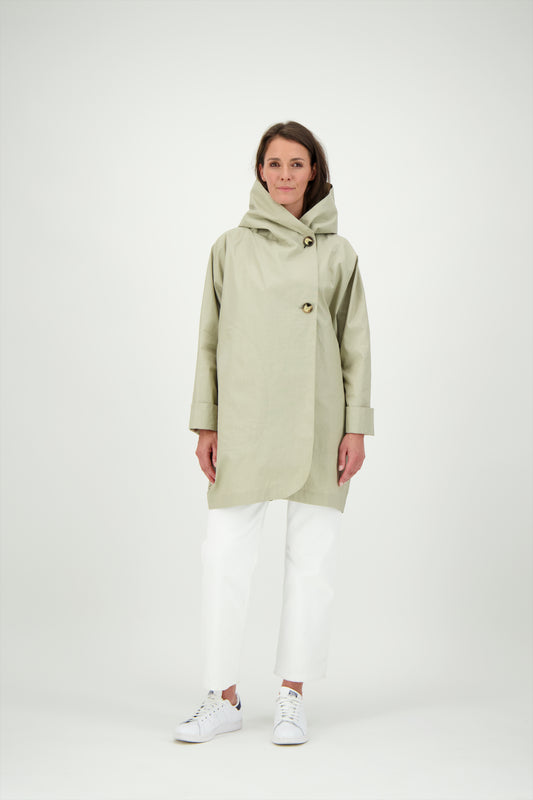 PARKA PAOLA LIB EN LIN ENDUIT & COTON DÉPERLANTS