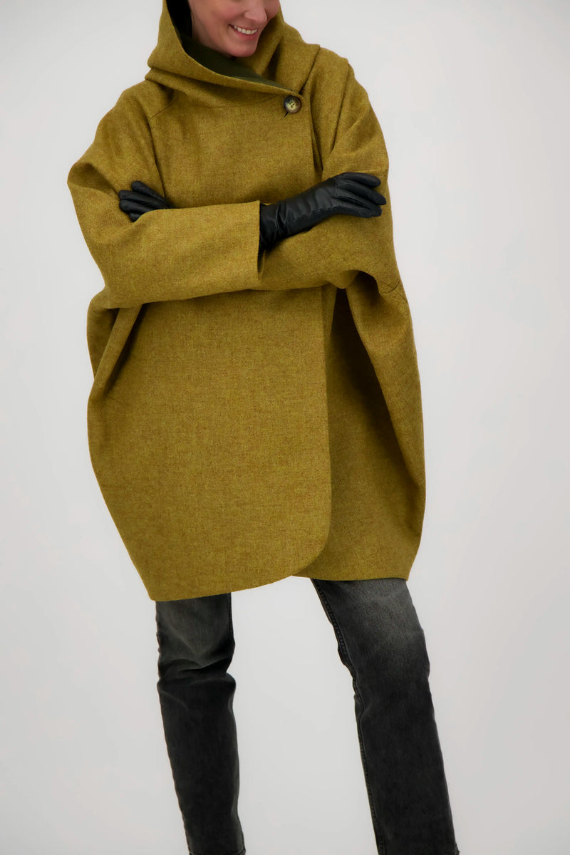 PARKA PAOLA en laine moutarde