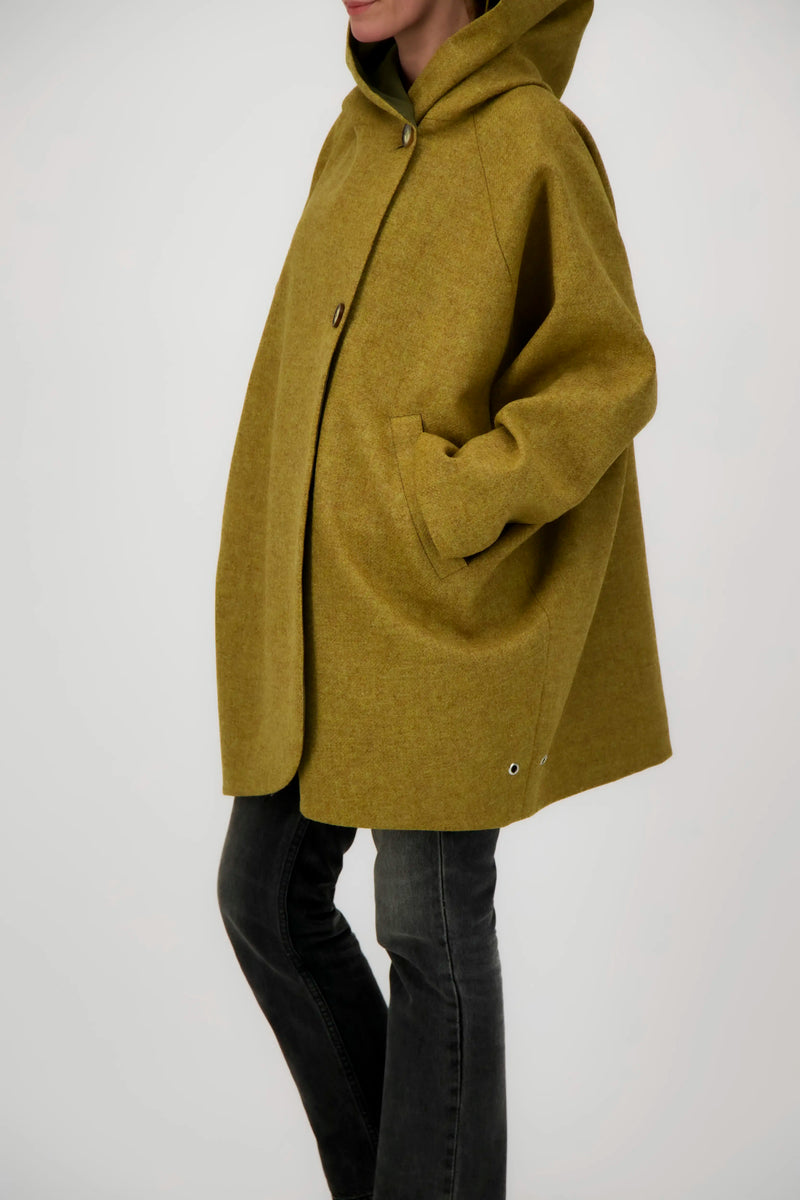 PARKA PAOLA en laine moutarde