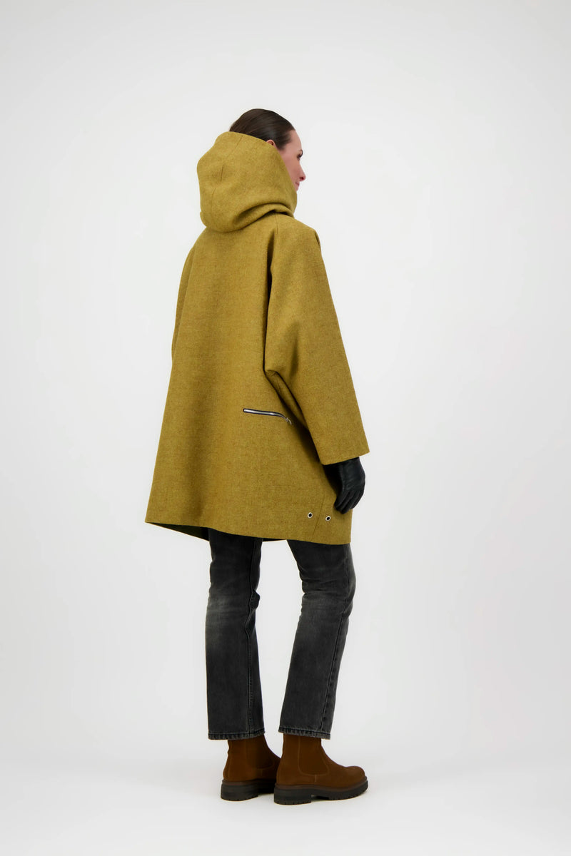 PARKA PAOLA en laine moutarde