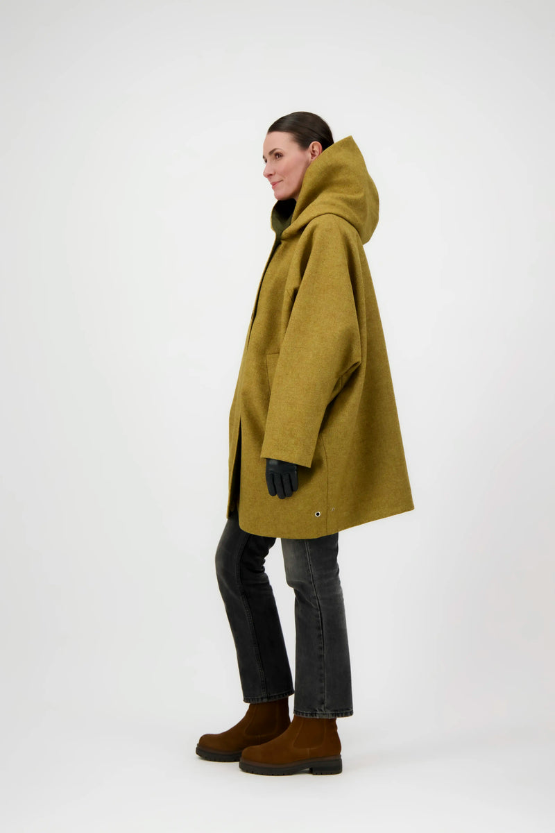 PARKA PAOLA en laine moutarde