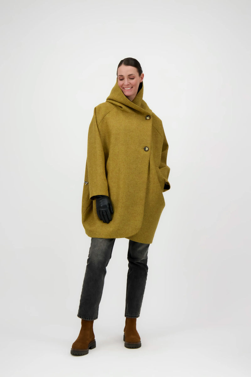 PARKA PAOLA en laine moutarde