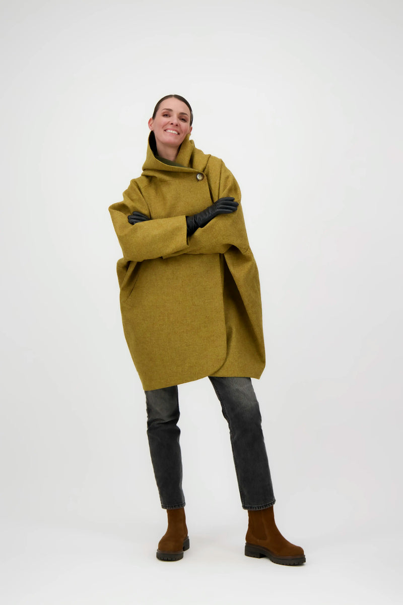 PARKA PAOLA en laine moutarde