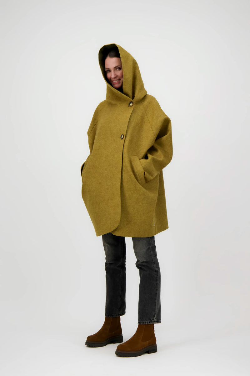 PARKA PAOLA en laine moutarde