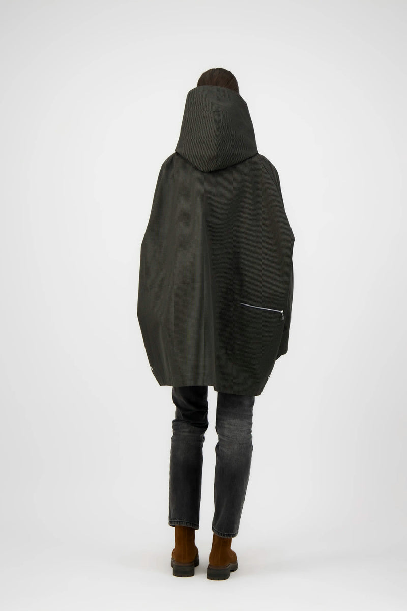PARKA PAOLA en coton déperlant à carreaux