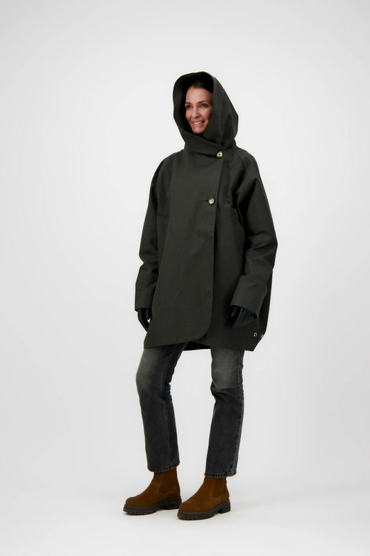 PARKA PAOLA en coton déperlant à carreaux