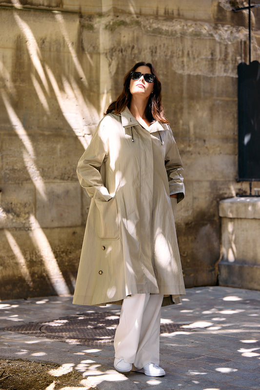 PARKA JOAN EN LIN DÉPERLANT SABLE