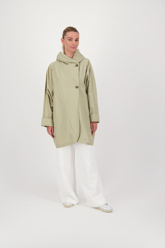 PARKA PAOLA EN LIN ENDUIT DÉPERLANT SABLE